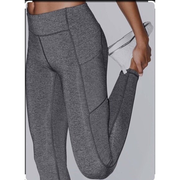 Lululemon Speed Up Tight 28" Full-On Luxtreme Heather Black Leggings Sz 6 W5ATOS - Picture 11 of 15